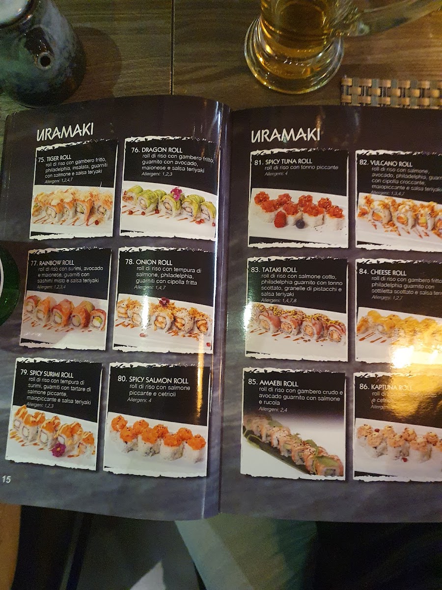 Menu Shanghai Fusion Restaurant Cucina Giapponese Cinese-1